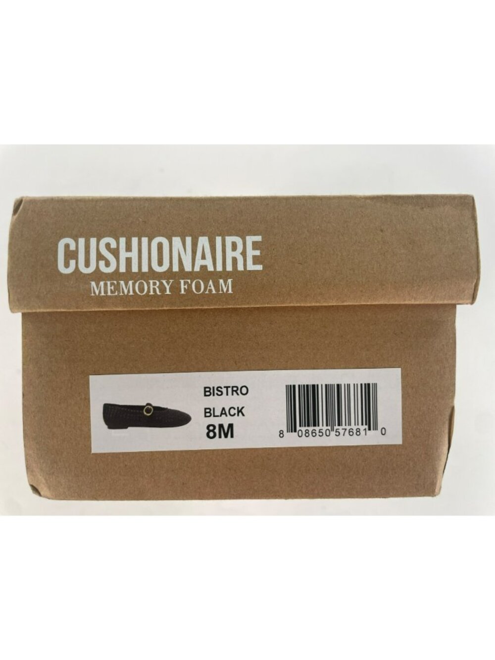 Cushionaire Bistro Black Woven Leather Mary Jane Flats Memory Foam Women's Sz 8 - Picture 10 of 11